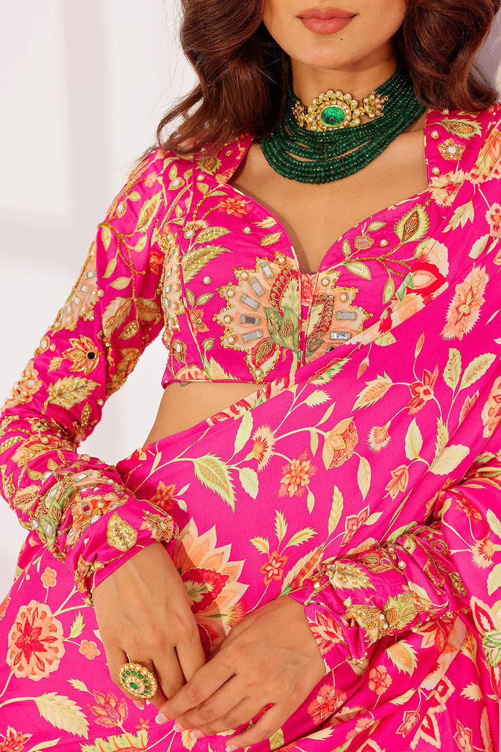 Clara Ruffle Saree Set