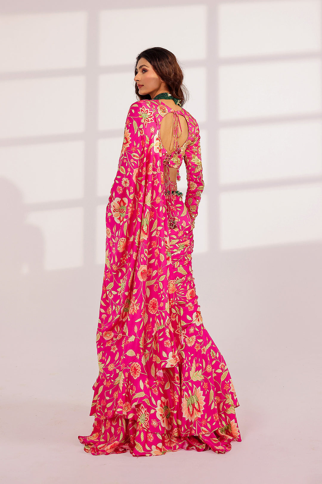 Clara Ruffle Saree Set