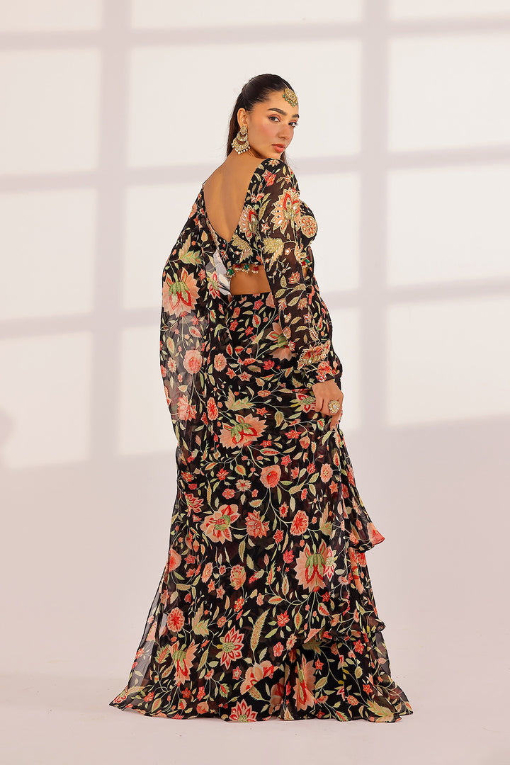 Eliana Tiered Saree Set