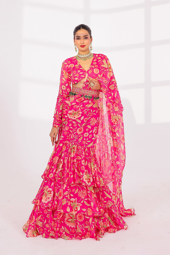 Zinnia Saree Set