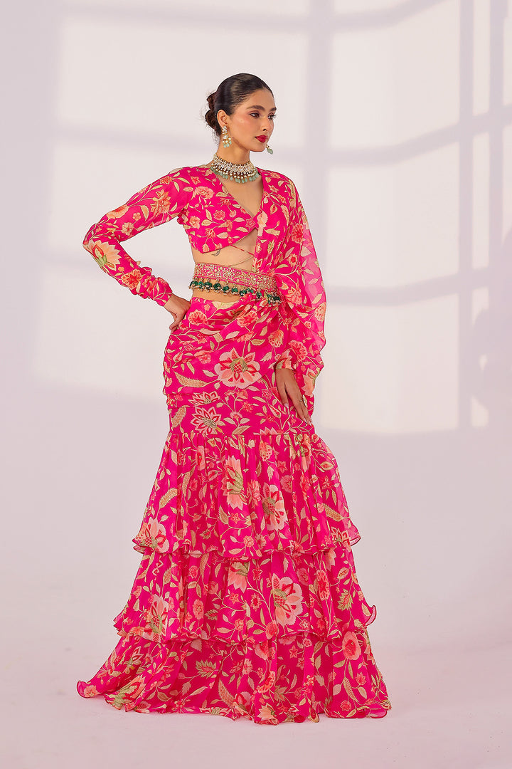Zinnia Saree Set