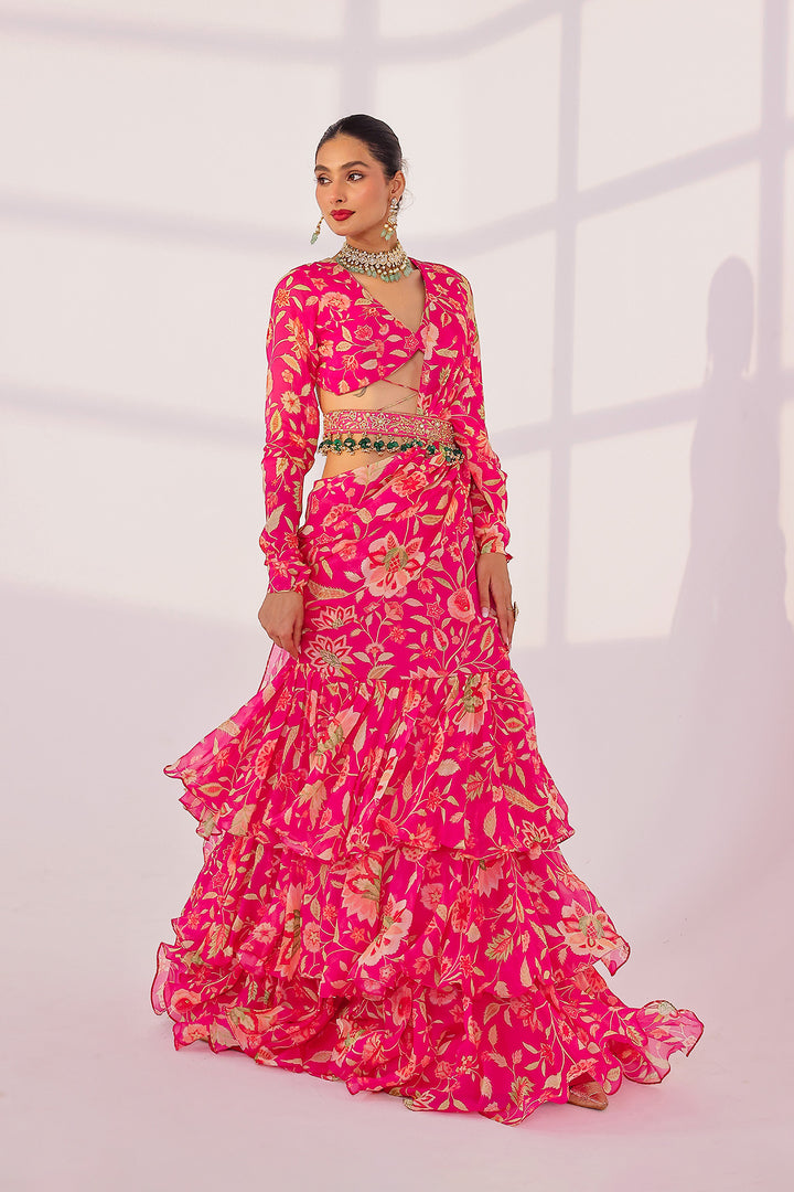 Zinnia Saree Set