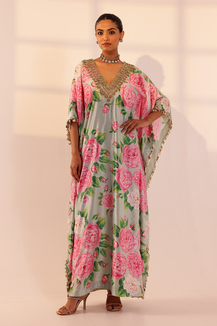 Mint green kaftan