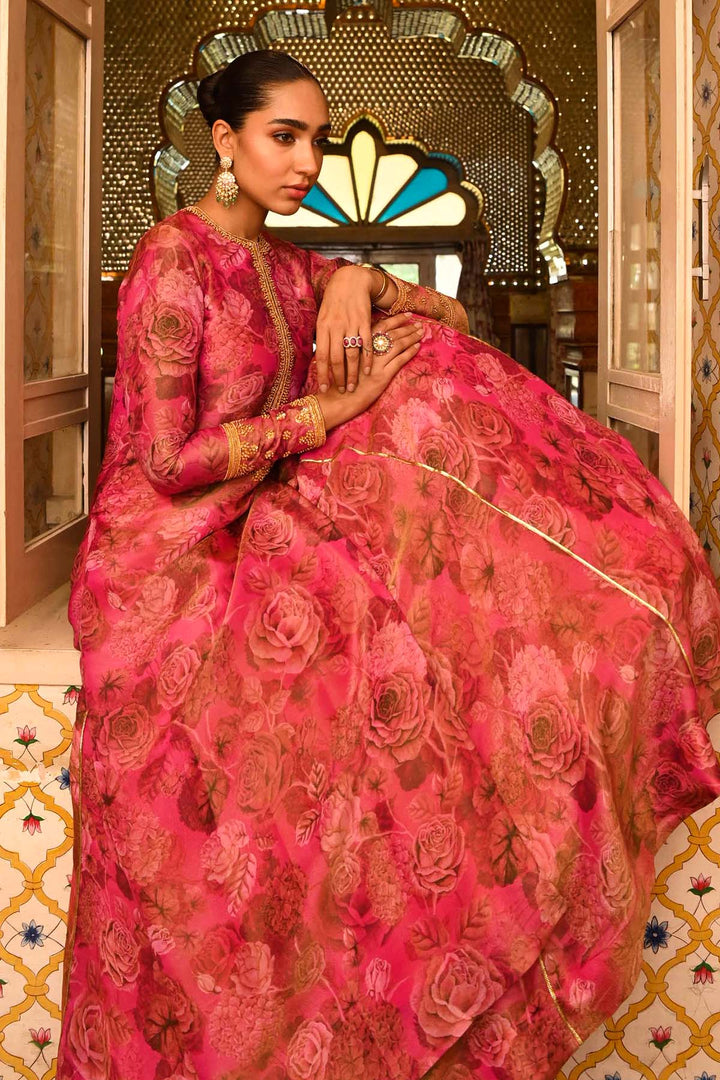 Rani Pink Kurta Lehenga Set