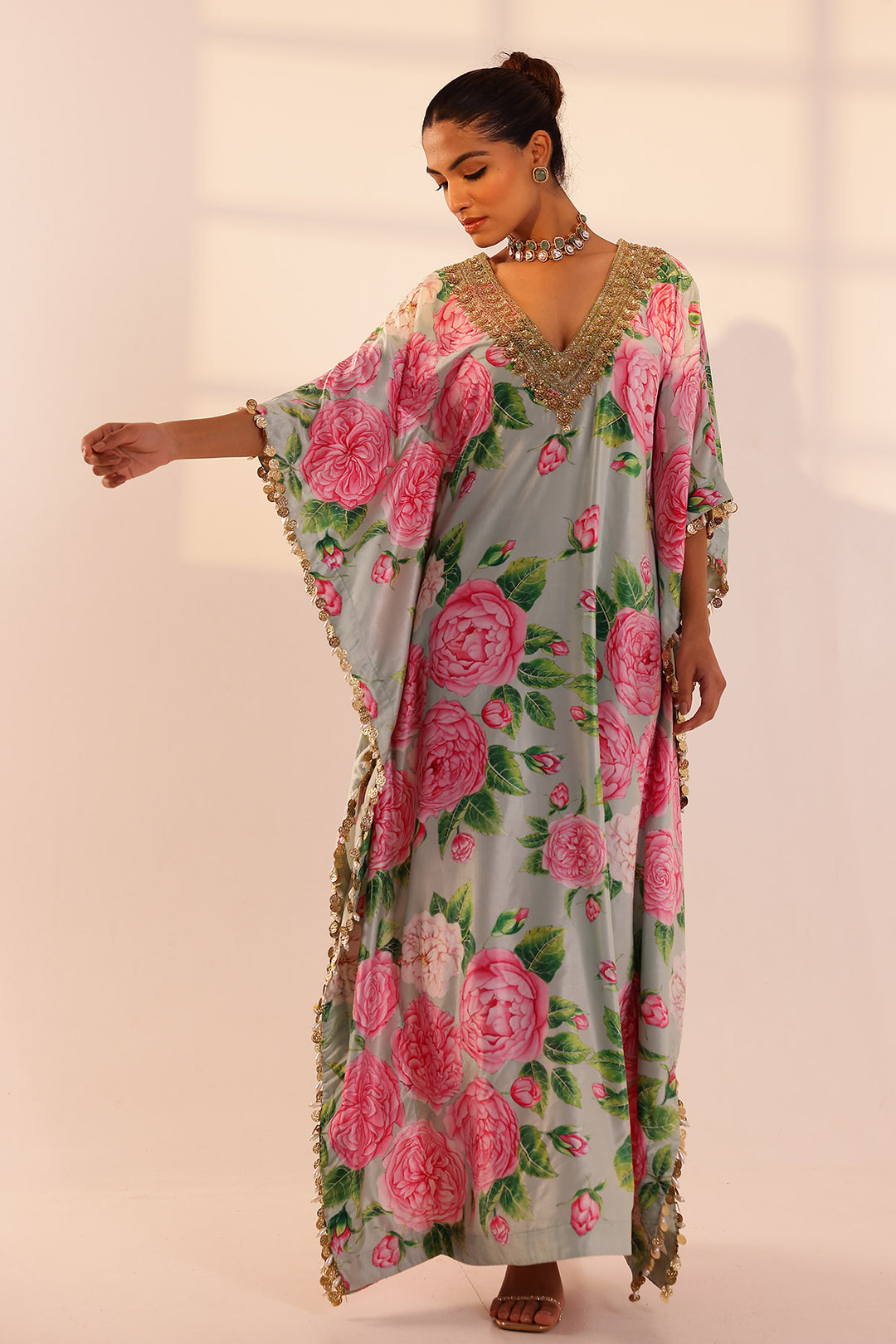 Mint green kaftan