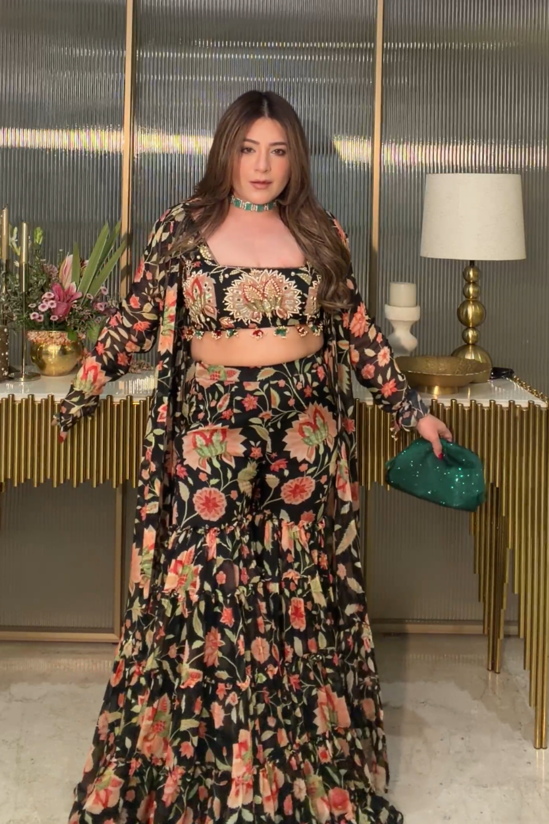 Meghna Pahwa in Inaaya Sharara Set