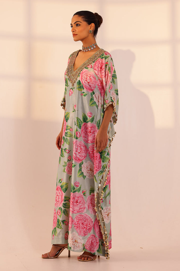 Mint green kaftan