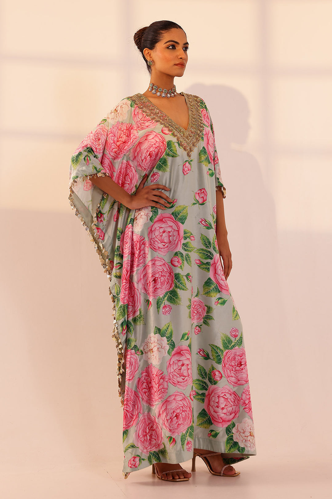 Mint green kaftan