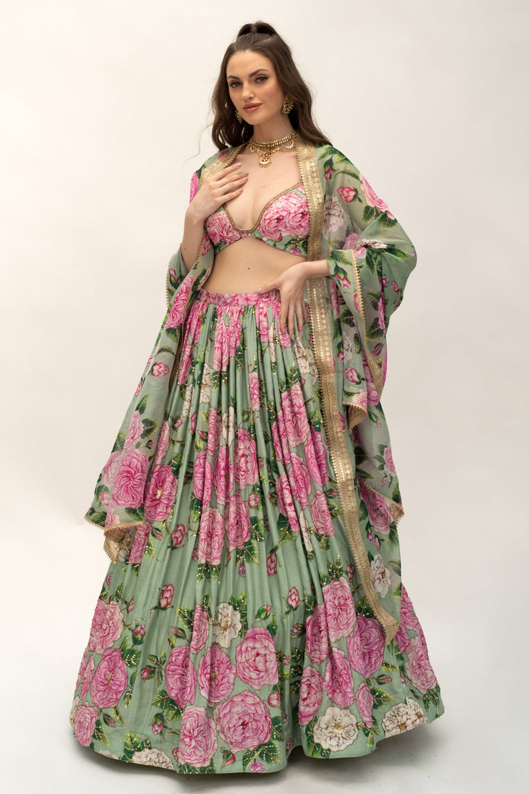 Mint Green Lehenga Set