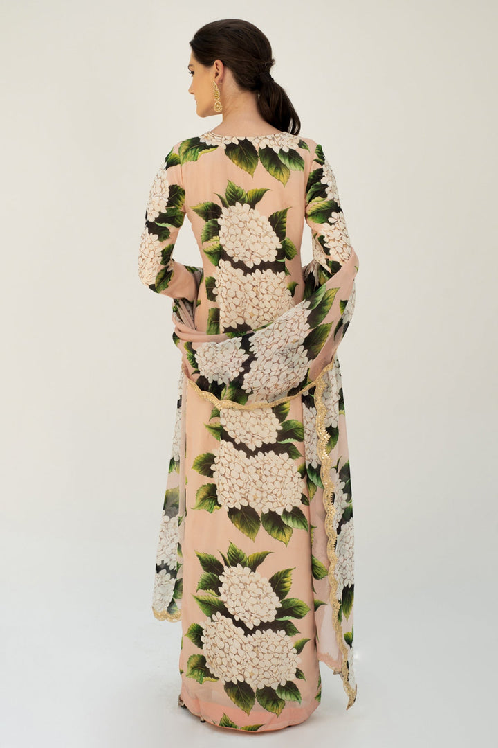 Nude Hydrangeas Kamez Dress