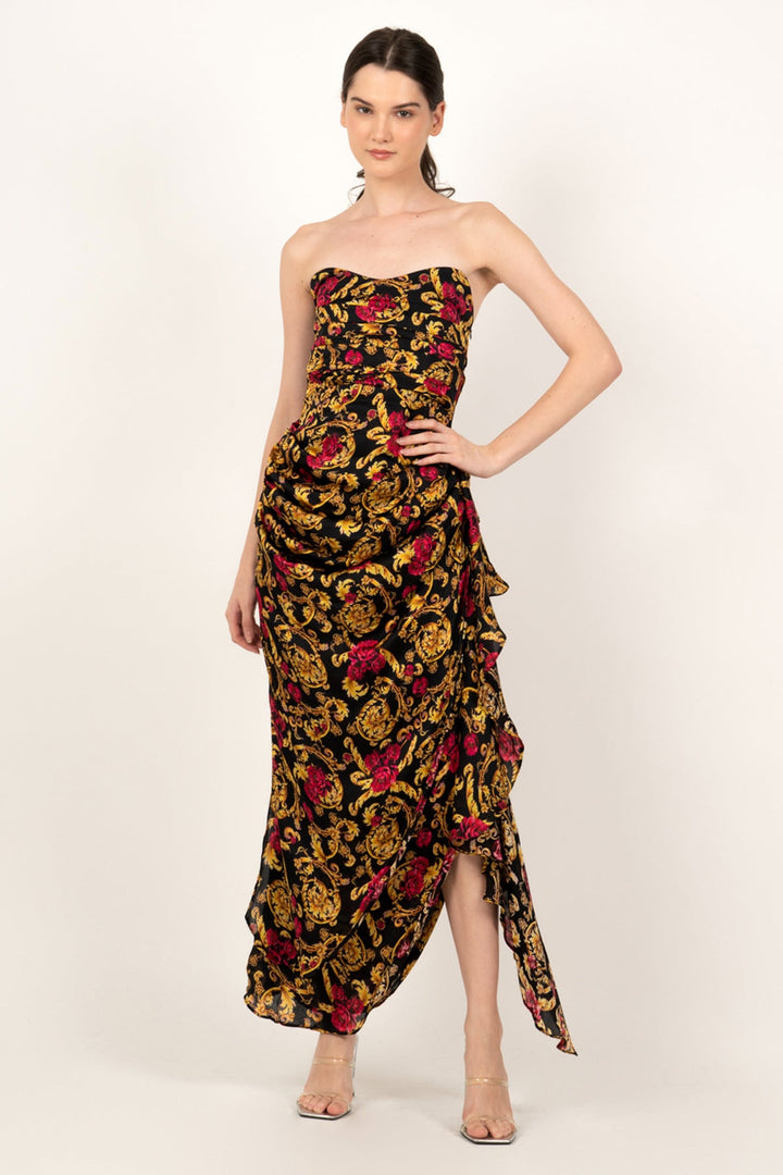 Black N Gold Midi Dress